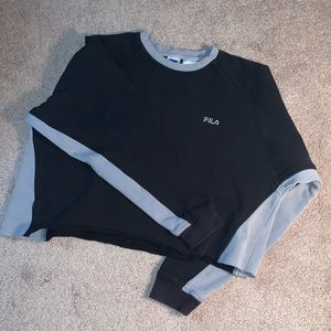 VINTAGE Fila Cropped crewneck🖤
